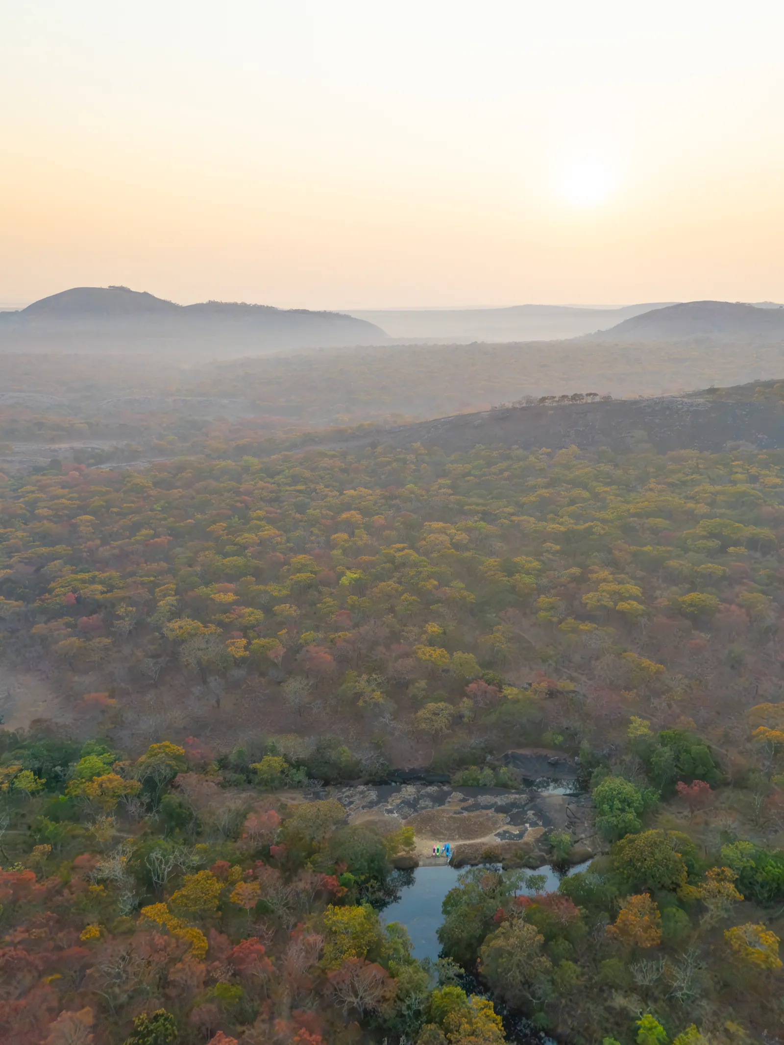 Aerial view of Choso Falls