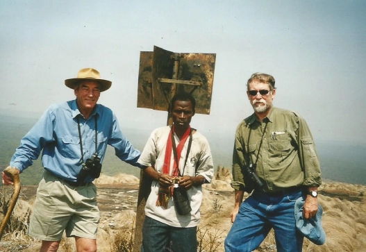 Lari and Mike in the Zambian wilderness, 1994