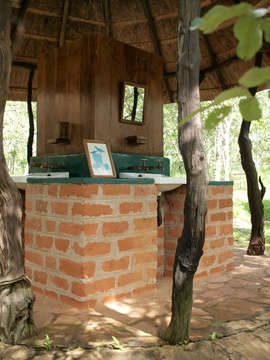 Washbasins provided within the campsite